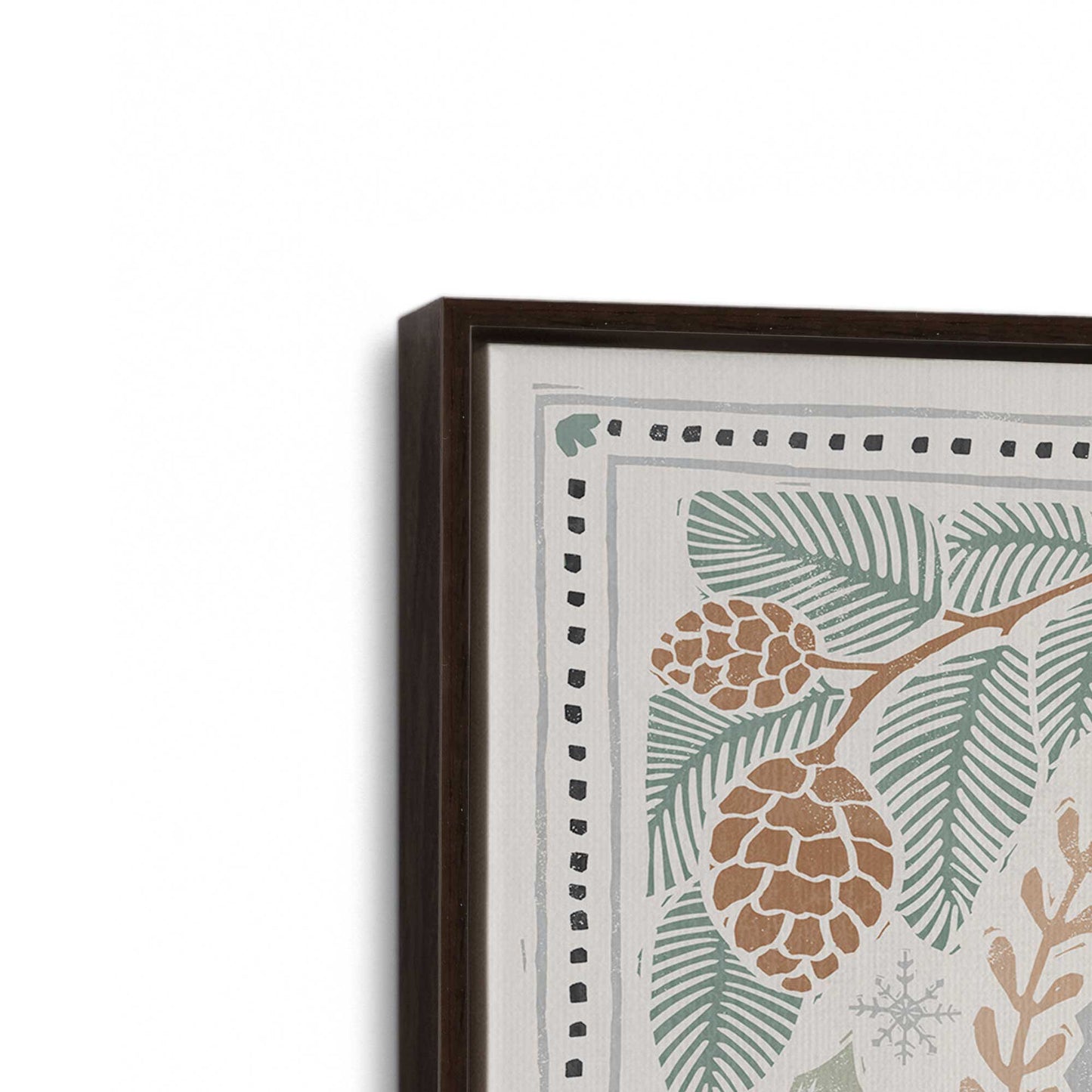 [Color:Espresso], Picture of art in a Espresso frame at an angle