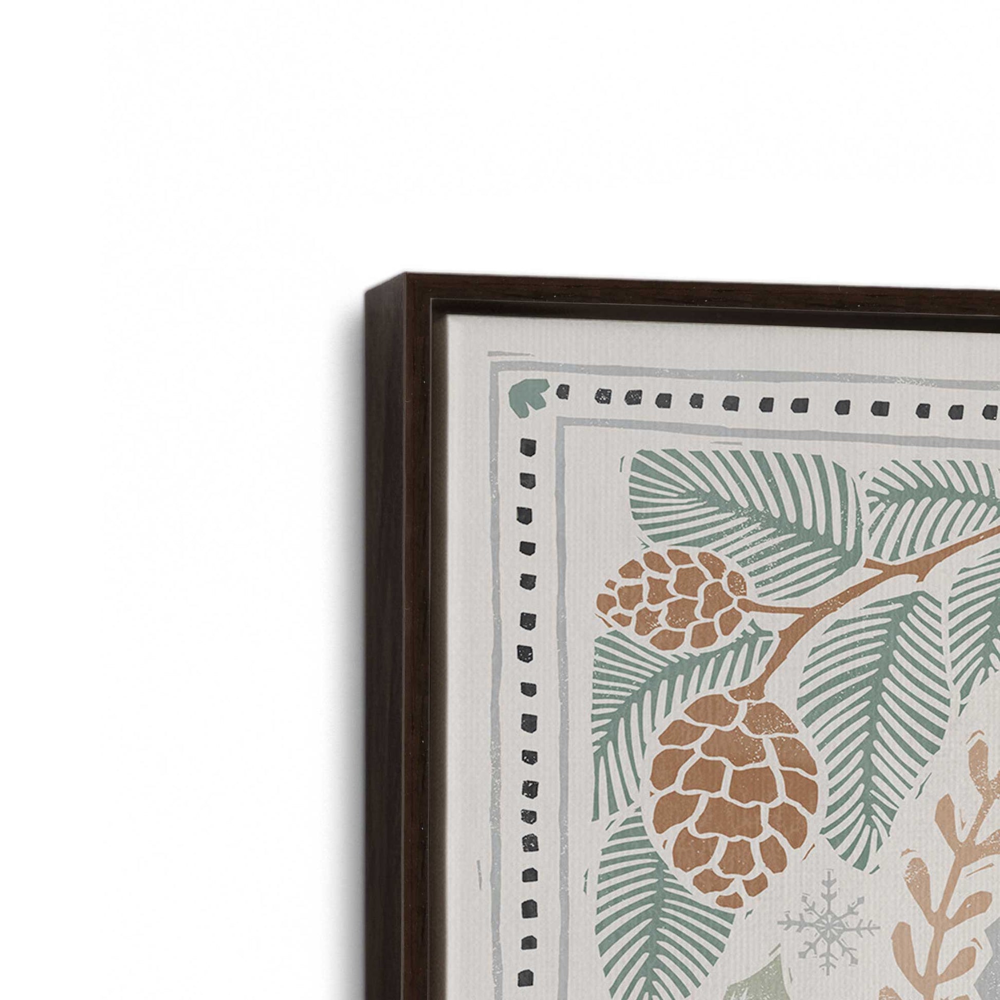 [Color:Espresso], Picture of art in a Espresso frame at an angle