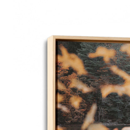 [Color:American Maple], Picture of art in a American Maple frame at an angle