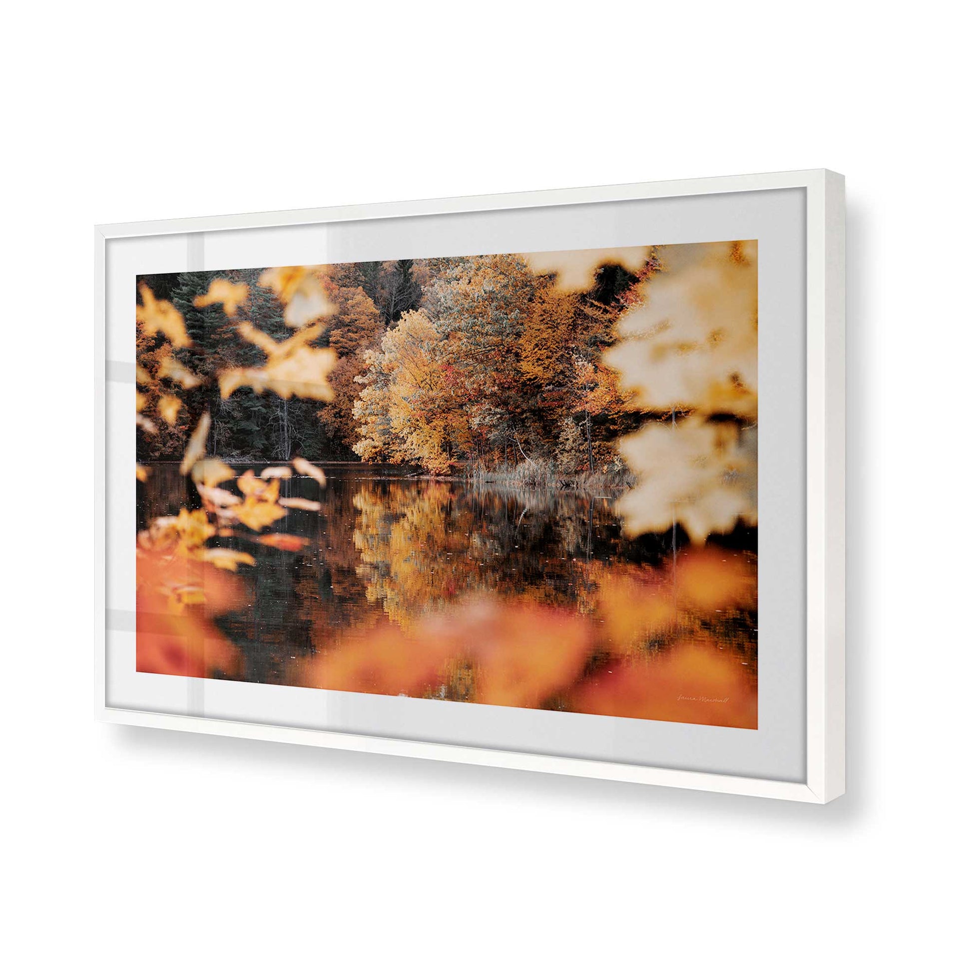 [Color:Opaque White], Picture of art in a Opaque White frame of the corner