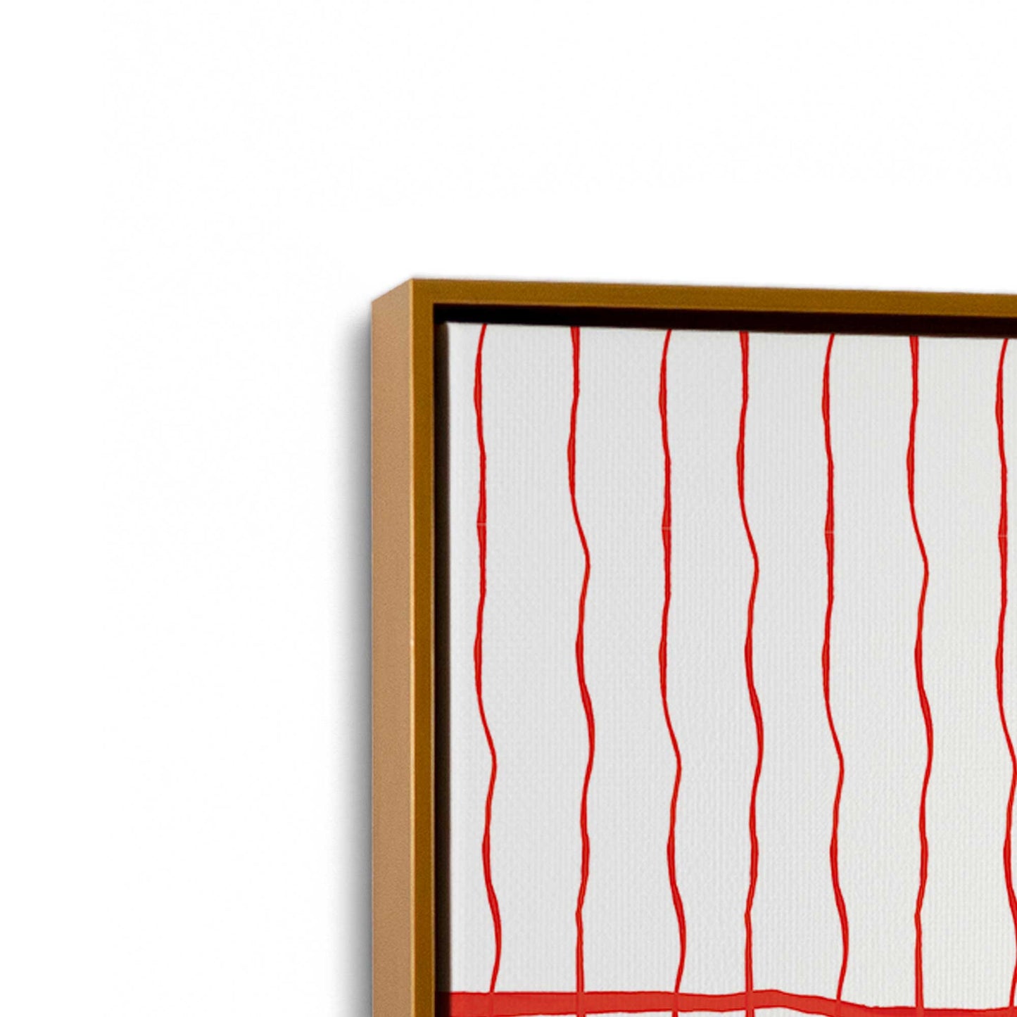 [Color:Polished Gold], Picture of art in a Polished Gold frame at an angle