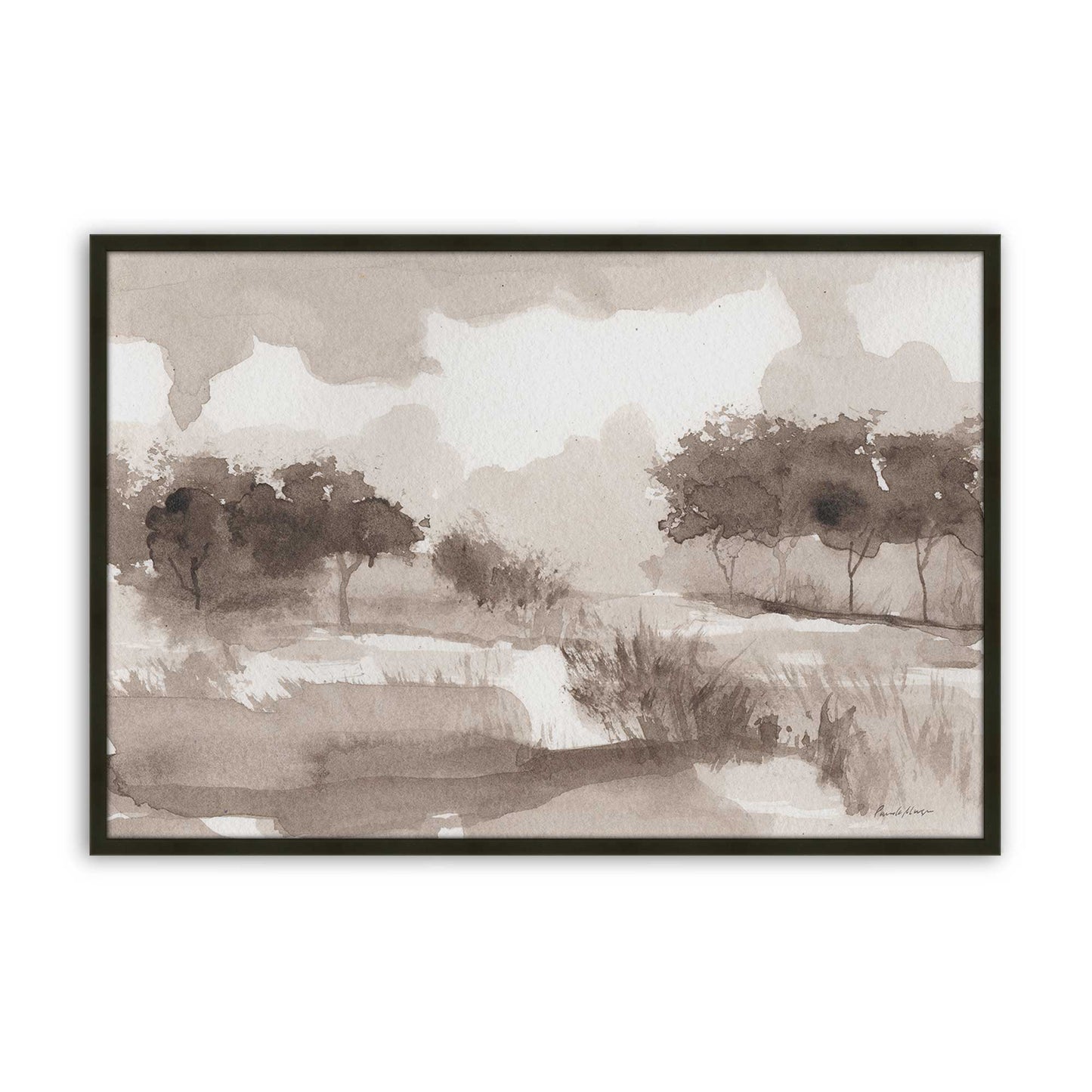 [Color:Satin Black], Picture of art in a Satin Black frame