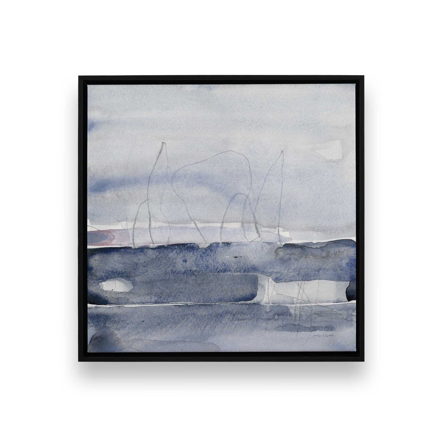 [Color:Satin Black], Picture of art in a Satin Black frame