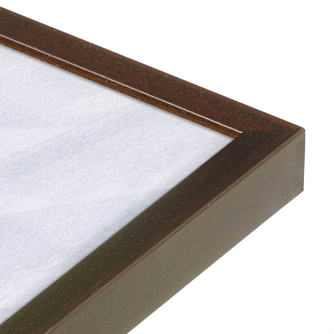 [Color:Espresso], Picture of art in a Espresso frame at an angle