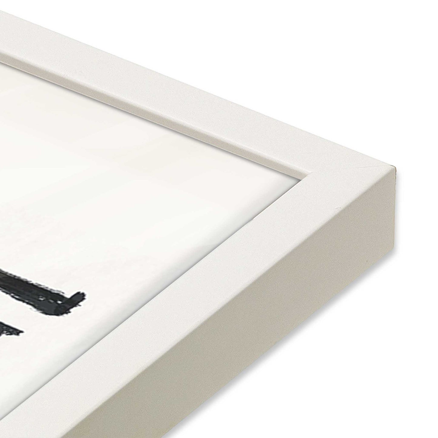 [Color:Opaque White], Picture of art in a Opaque White frame at an angle