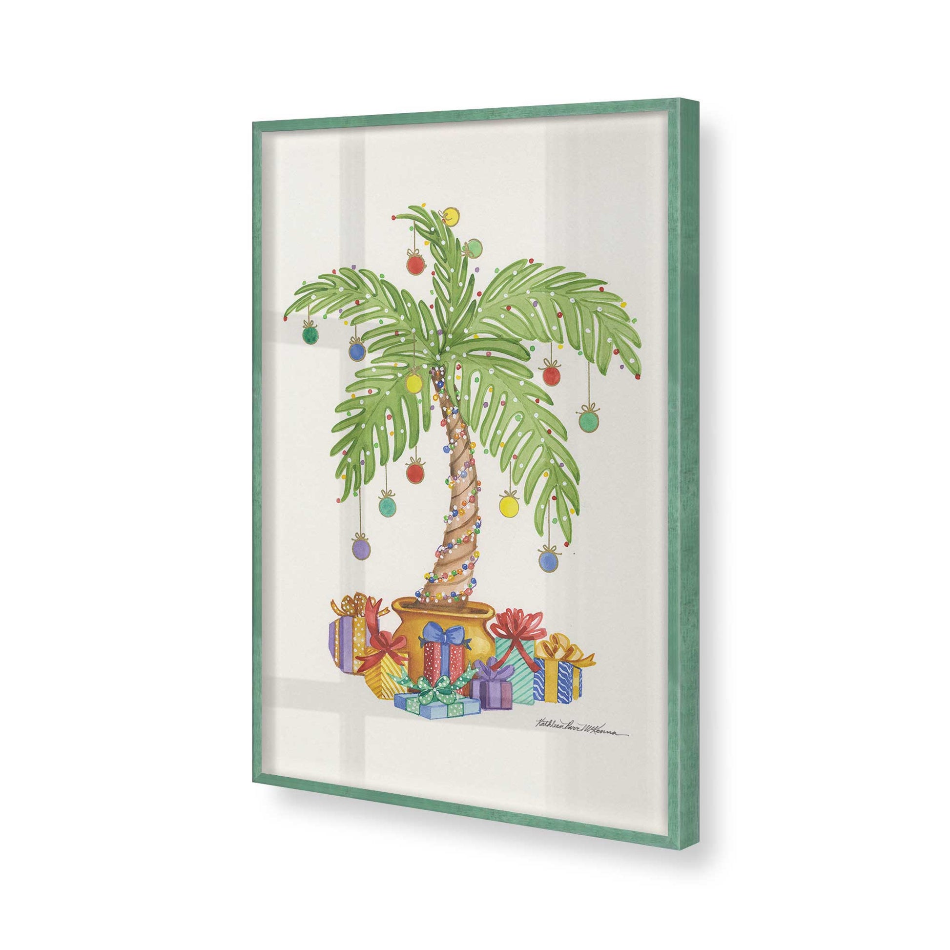 [Color:Lemon Grass], Picture of art in a Lemon Grass frame of the corner