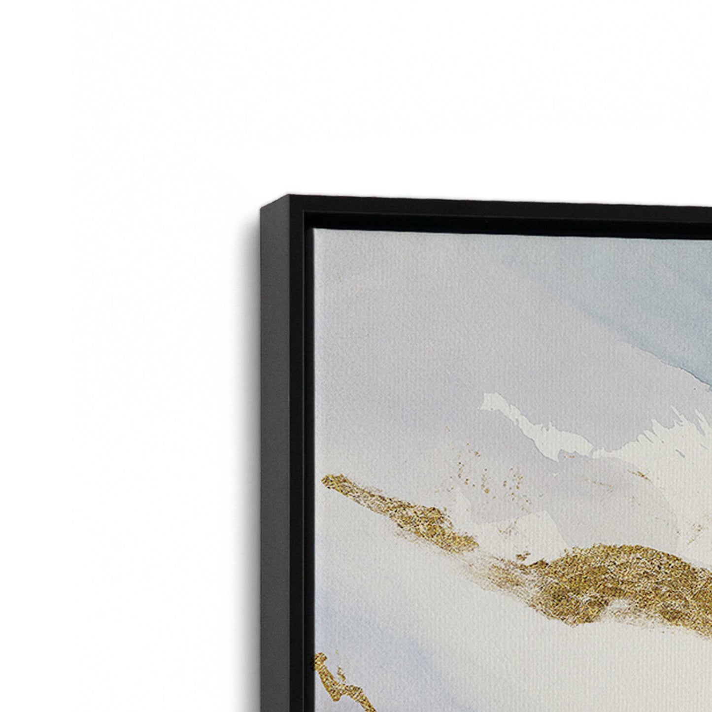 [Color:Satin Black], Picture of art in a Satin Black frame at an angle