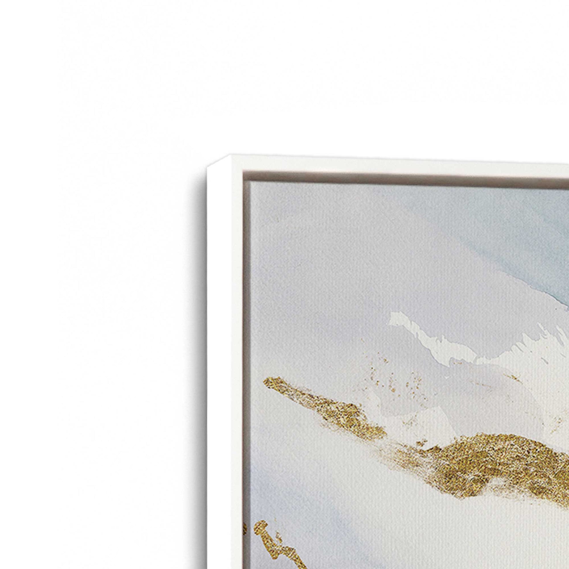 [Color:Opaque White], Picture of art in a White frame at an angle