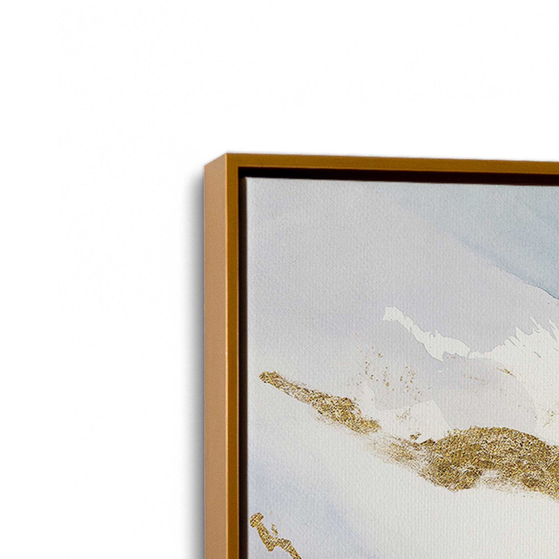 [Color:Polished Gold], Picture of art in a Polished Gold frame at an angle