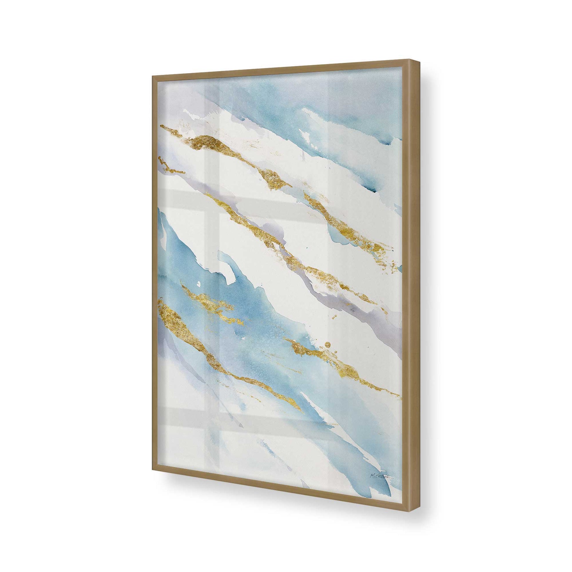 [Color:Brushed Gold], Picture of art in a Brushed Gold frame of the corner