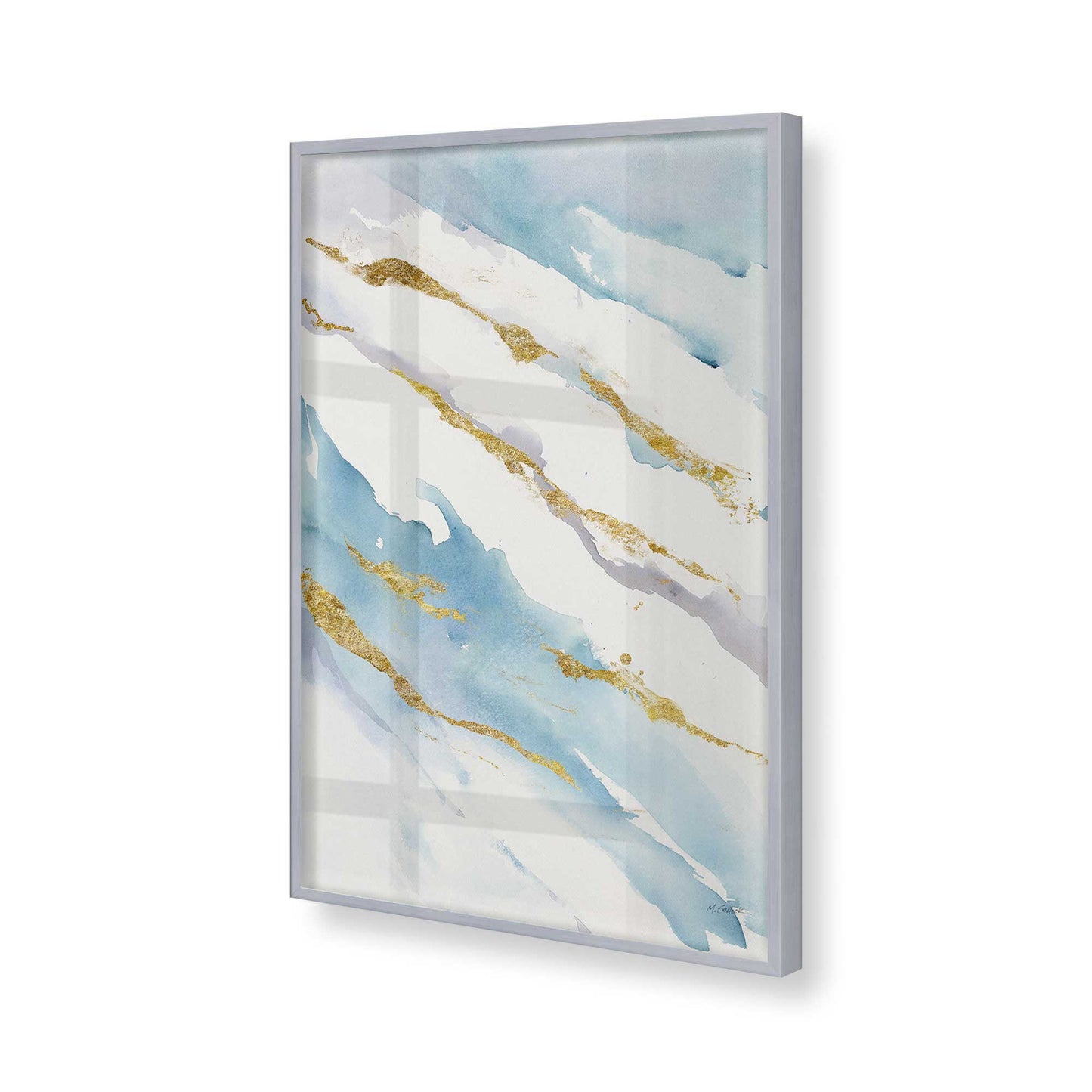 [Color:Polished Chrome], Picture of art in a Polished Chrome frame of the corner