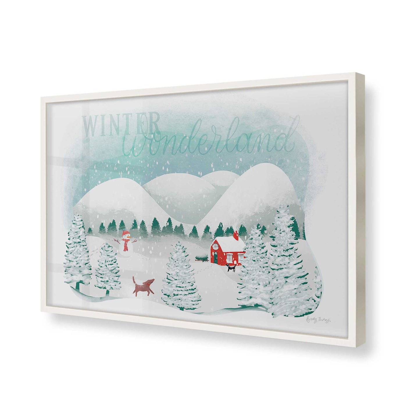 [Color:Opaque White], Picture of art in a Opaque White frame of the corner