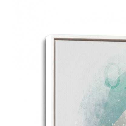 [Color:Opaque White], Picture of art in a White frame at an angle