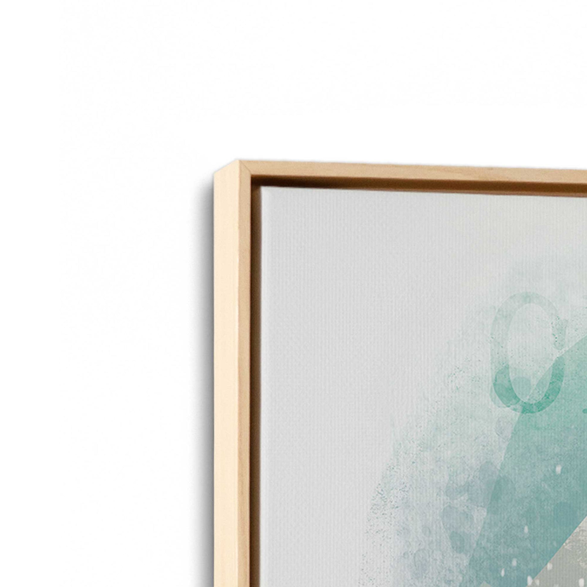 [Color:American Maple], Picture of art in a American Maple frame at an angle