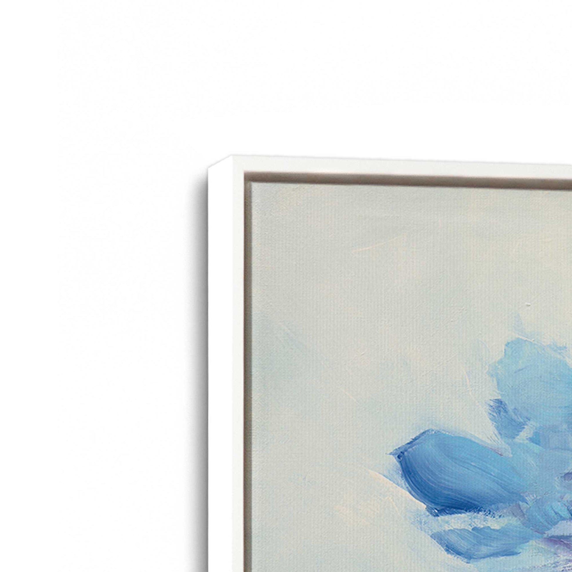 [Color:Opaque White], Picture of art in a White frame at an angle