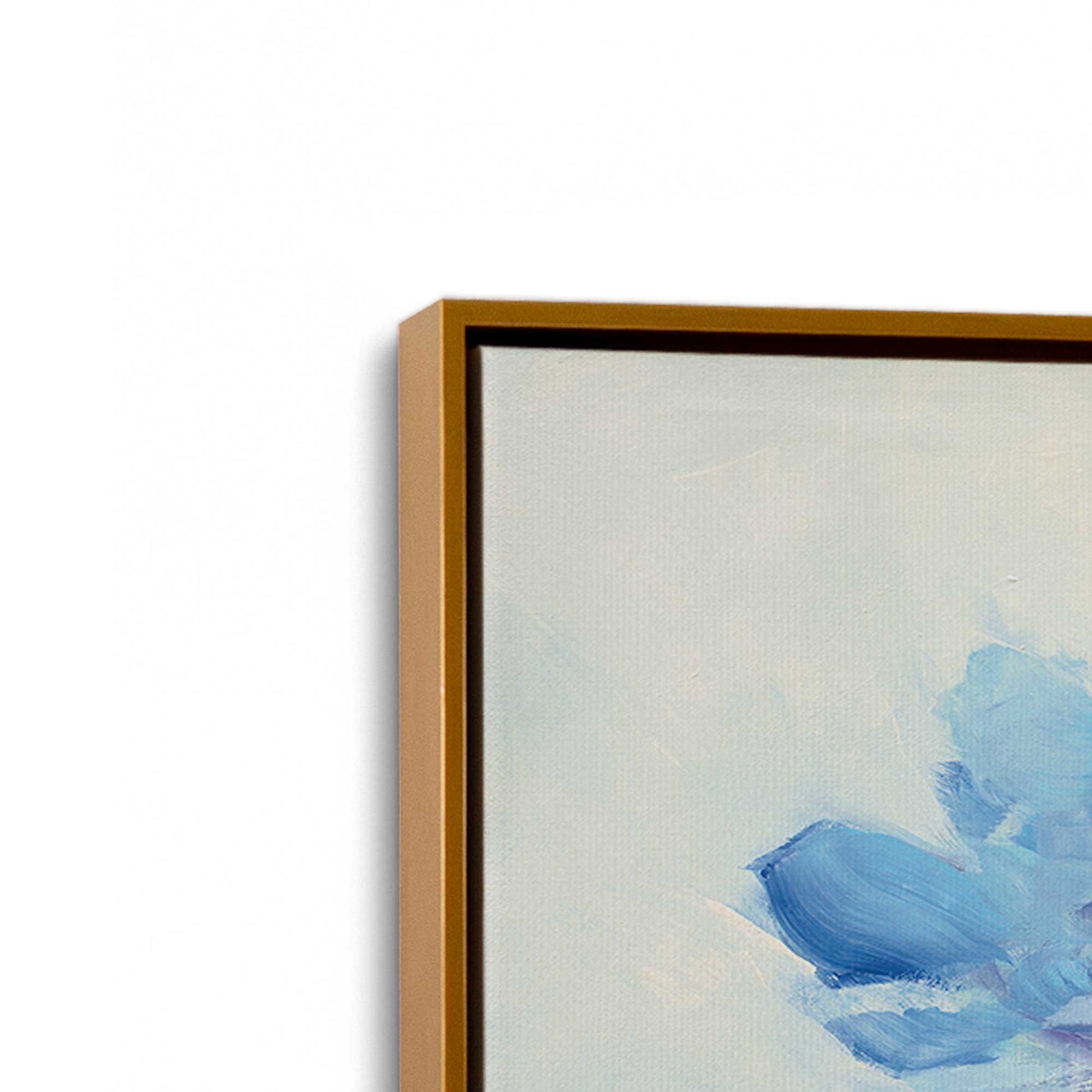 [Color:Polished Gold], Picture of art in a Polished Gold frame at an angle