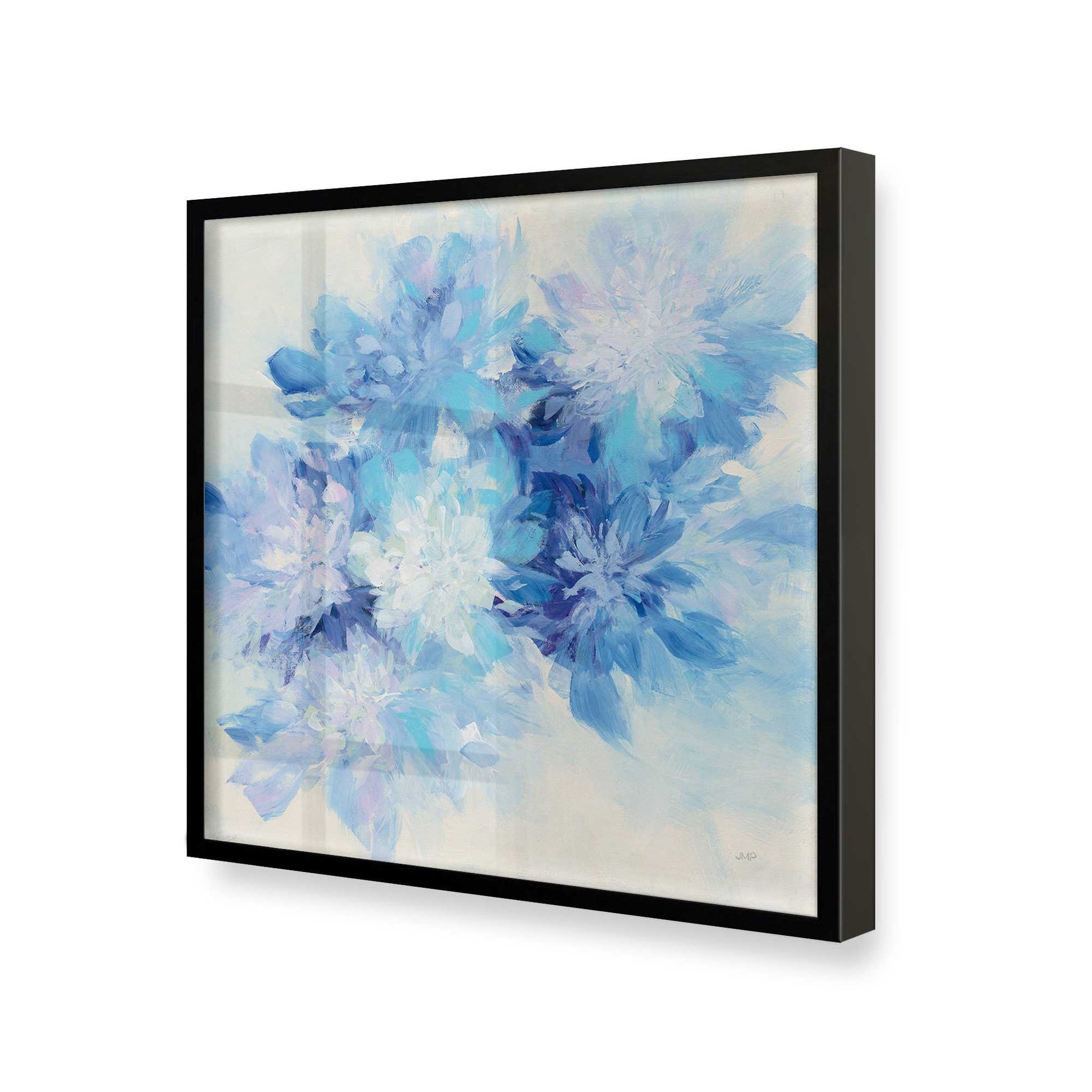 [Color:Satin Black], Picture of art in a Satin Black frame at an angle