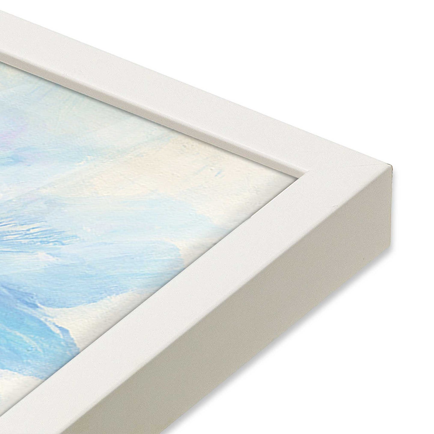 [Color:Opaque White], Picture of art in a Opaque White frame of the corner