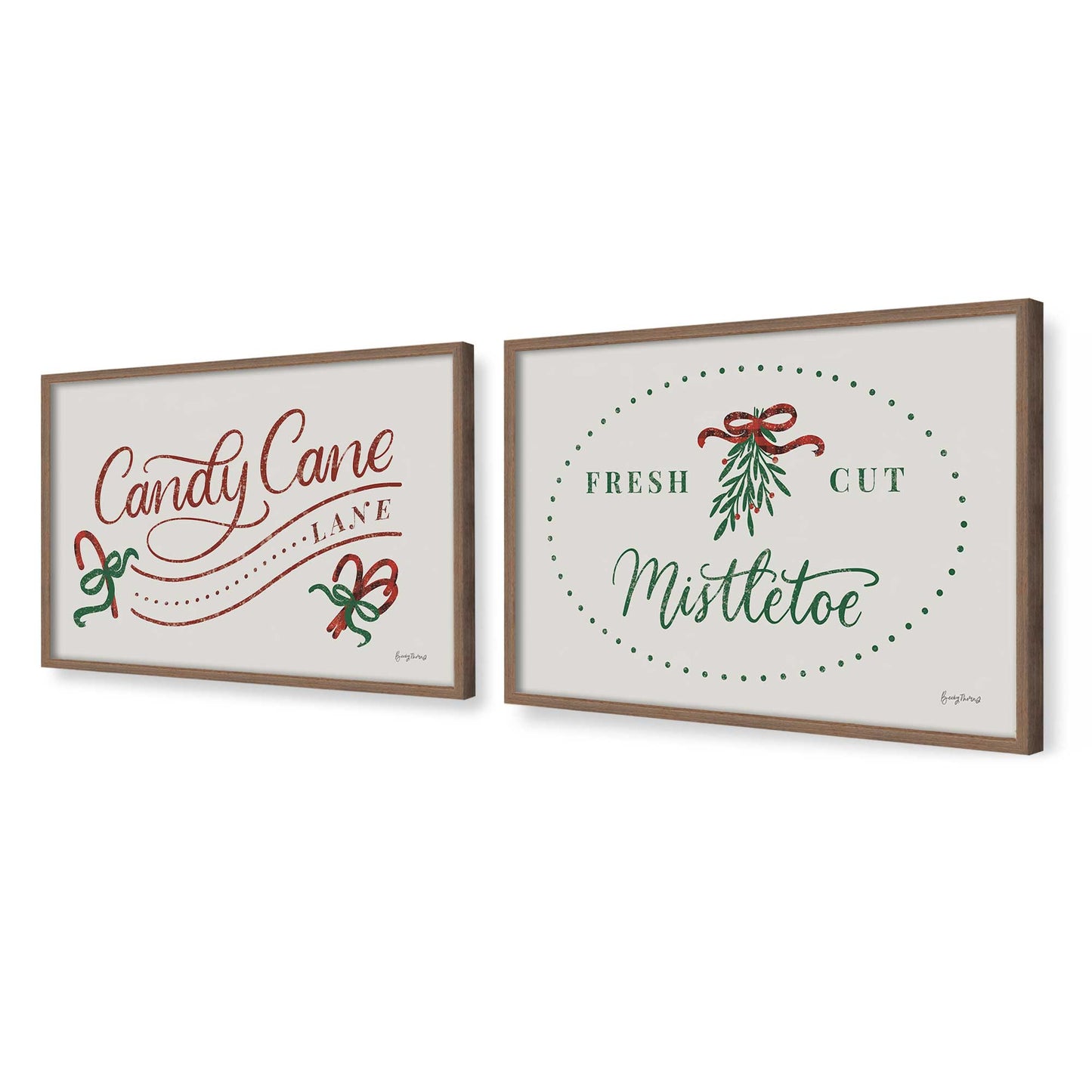 [Color:Walnut], Picture of art in a Walnut frame at an angle