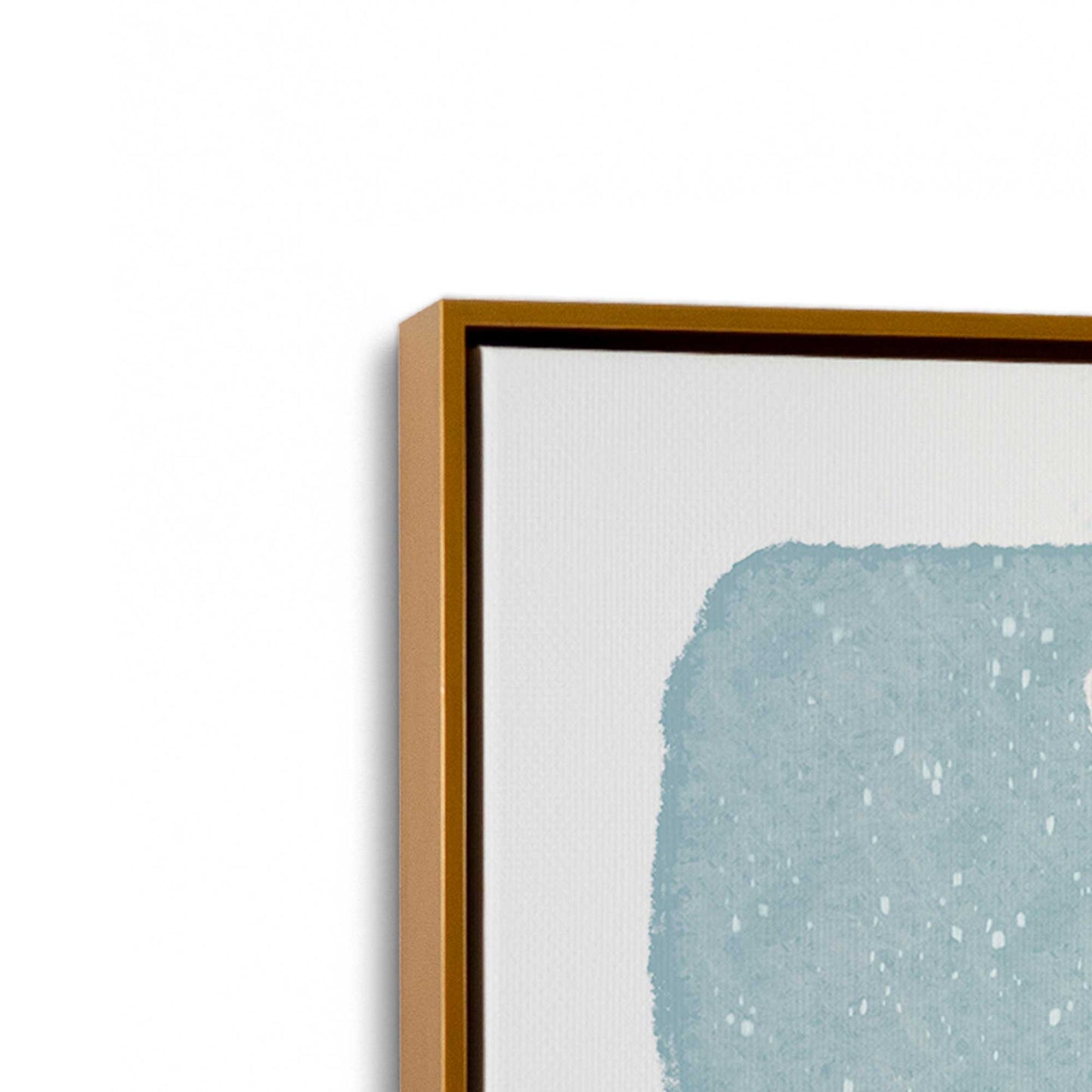 [Color:Polished Gold], Picture of art in a Polished Gold frame at an angle