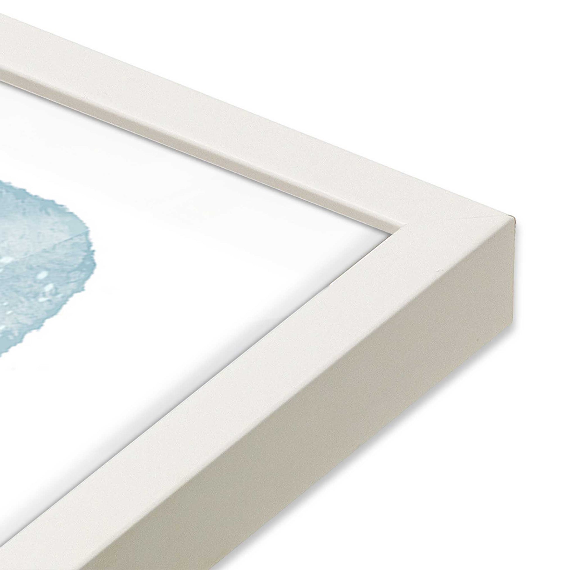 [Color:Opaque White], Picture of art in a Opaque White frame of the corner