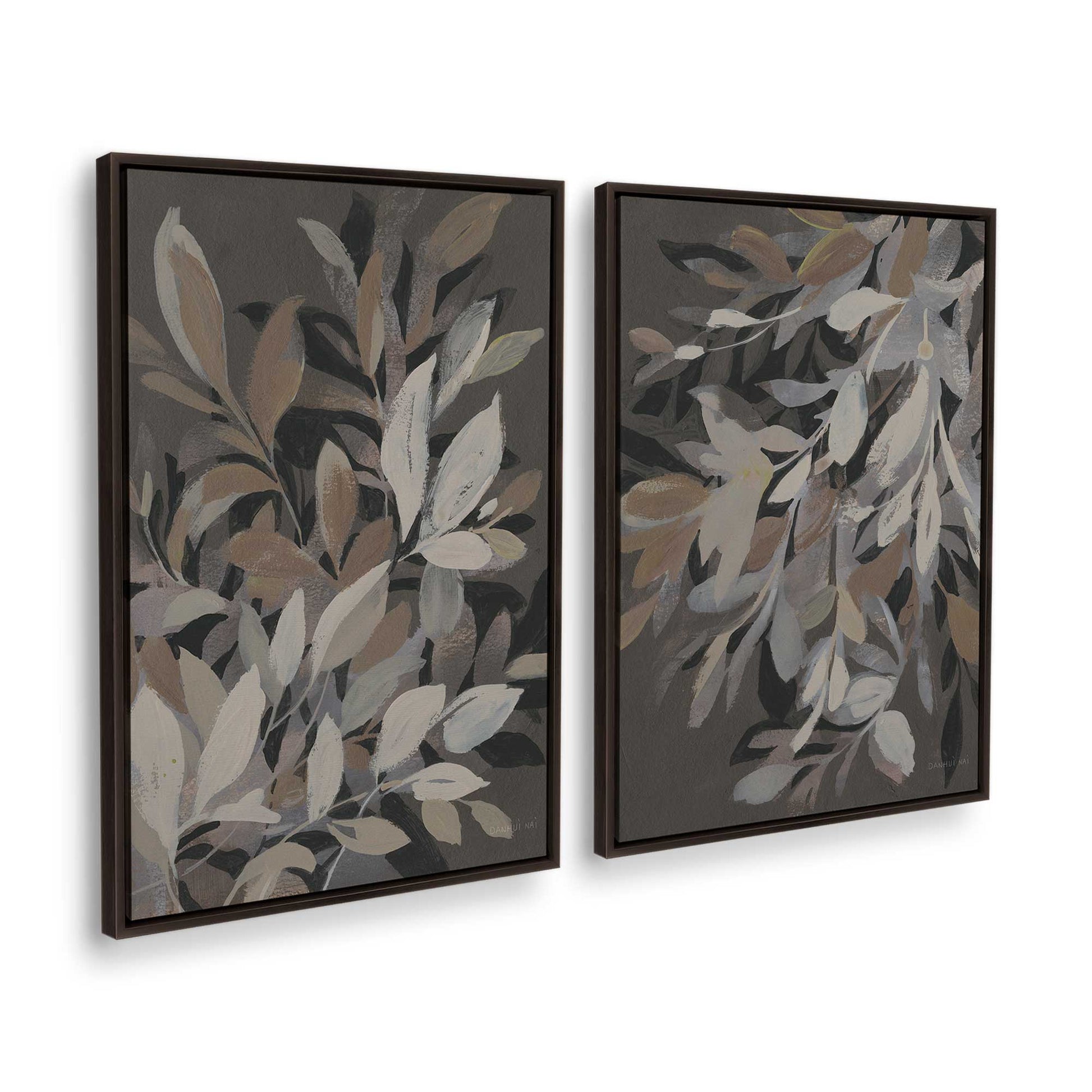 [Color:Espresso], Picture of art in a Espresso frame at an angle