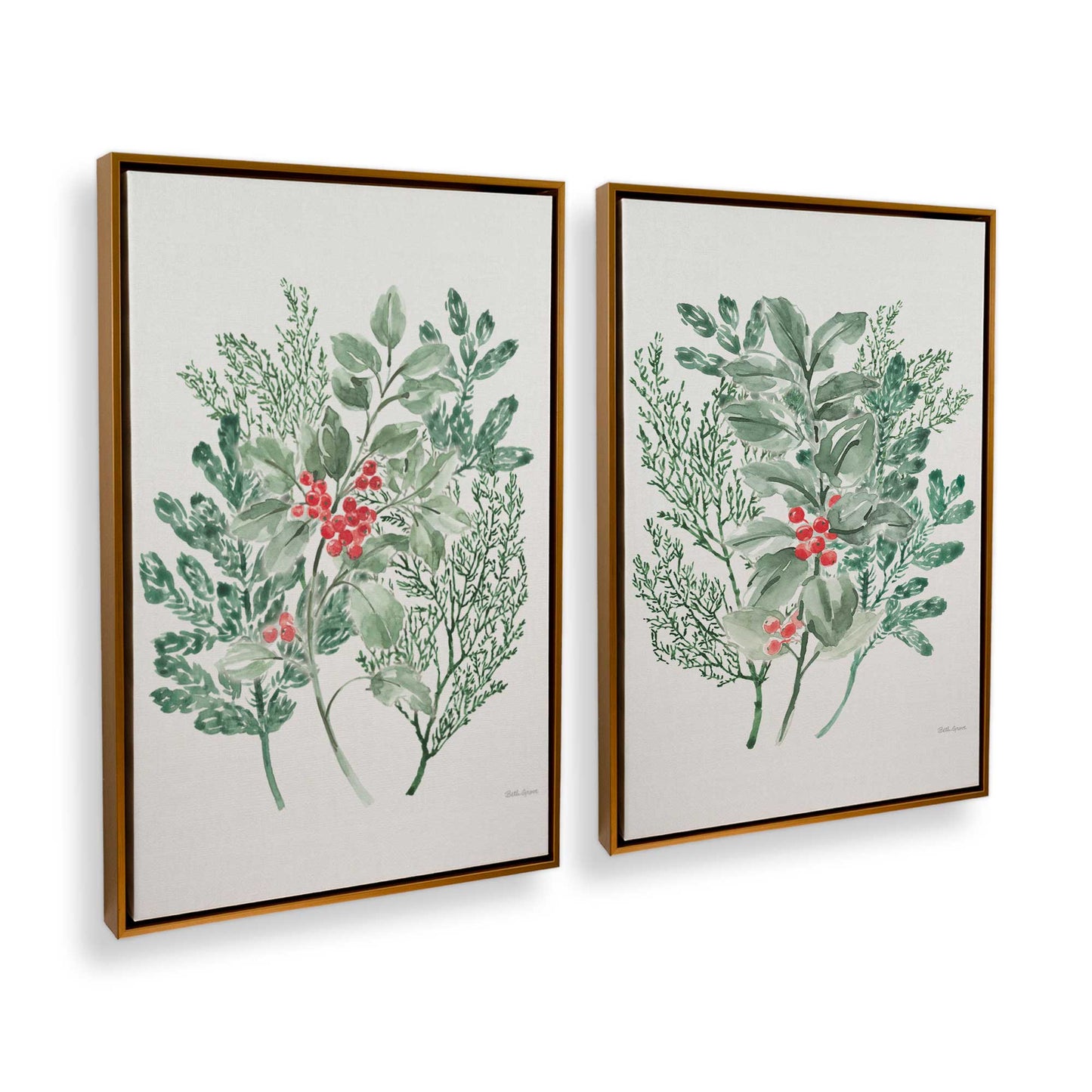 [Color:Polished Gold], Picture of art in a Polished Gold frame at an angle