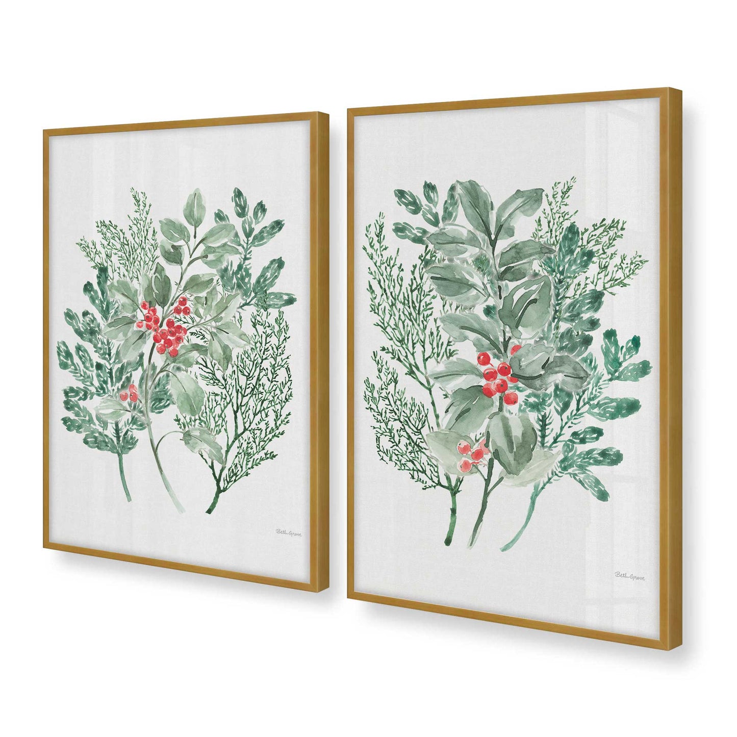 [Color:Polished Gold], Picture of art in a Polished Gold frame at an angle