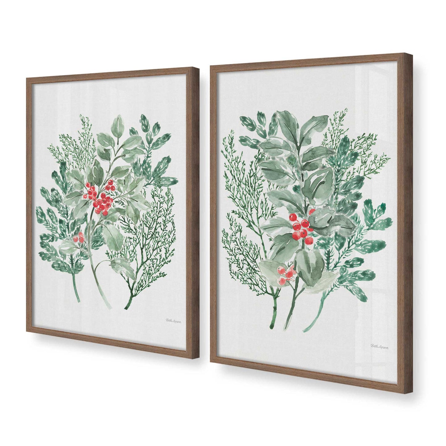 [Color:Walnut], Picture of art in a Walnut frame at an angle