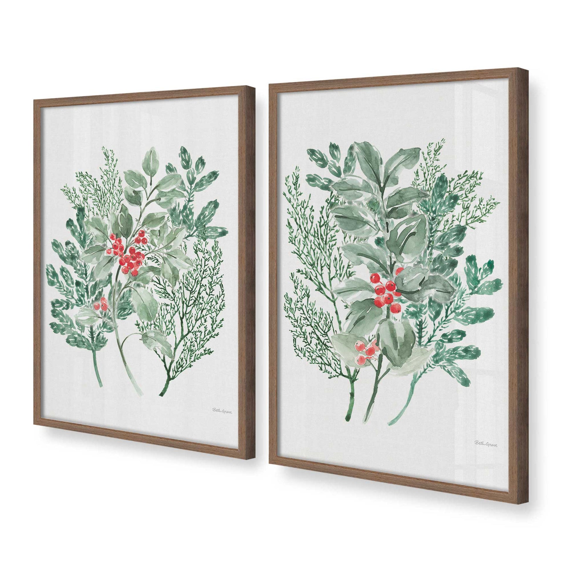 [Color:Walnut], Picture of art in a Walnut frame at an angle