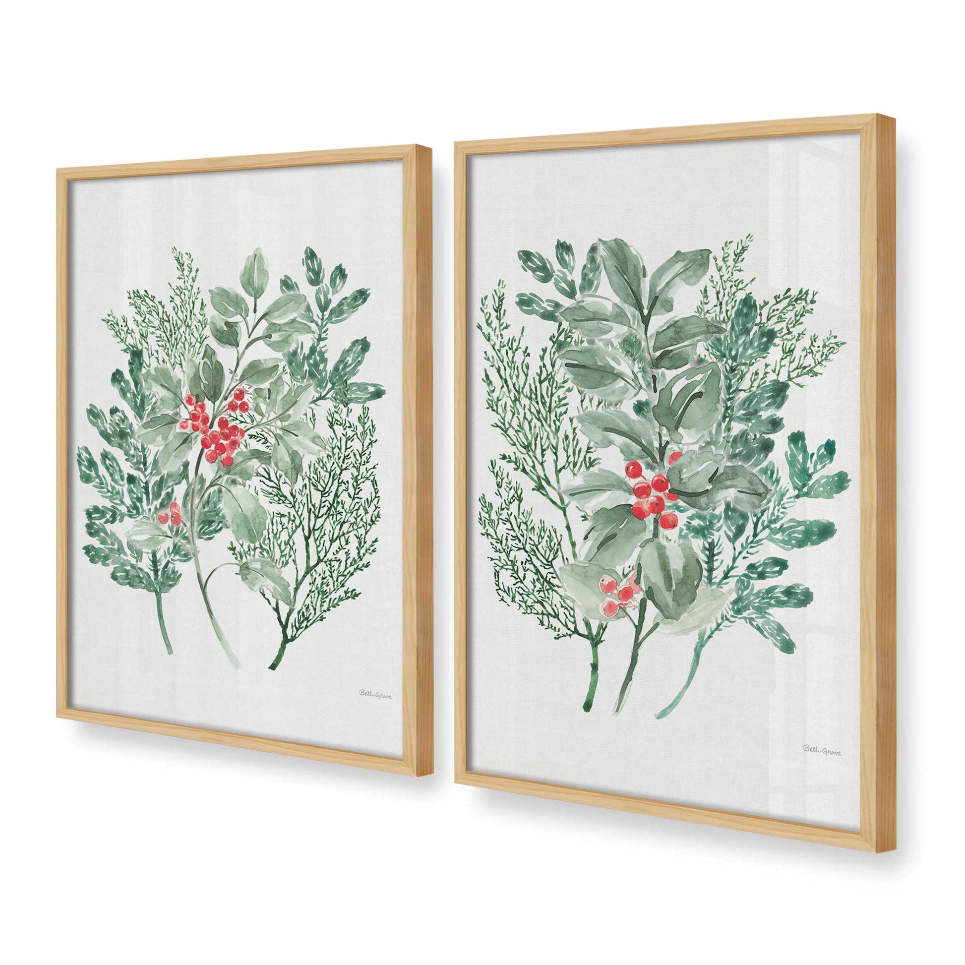 [Color:American Maple], Picture of art in a American Maple frame at an angle