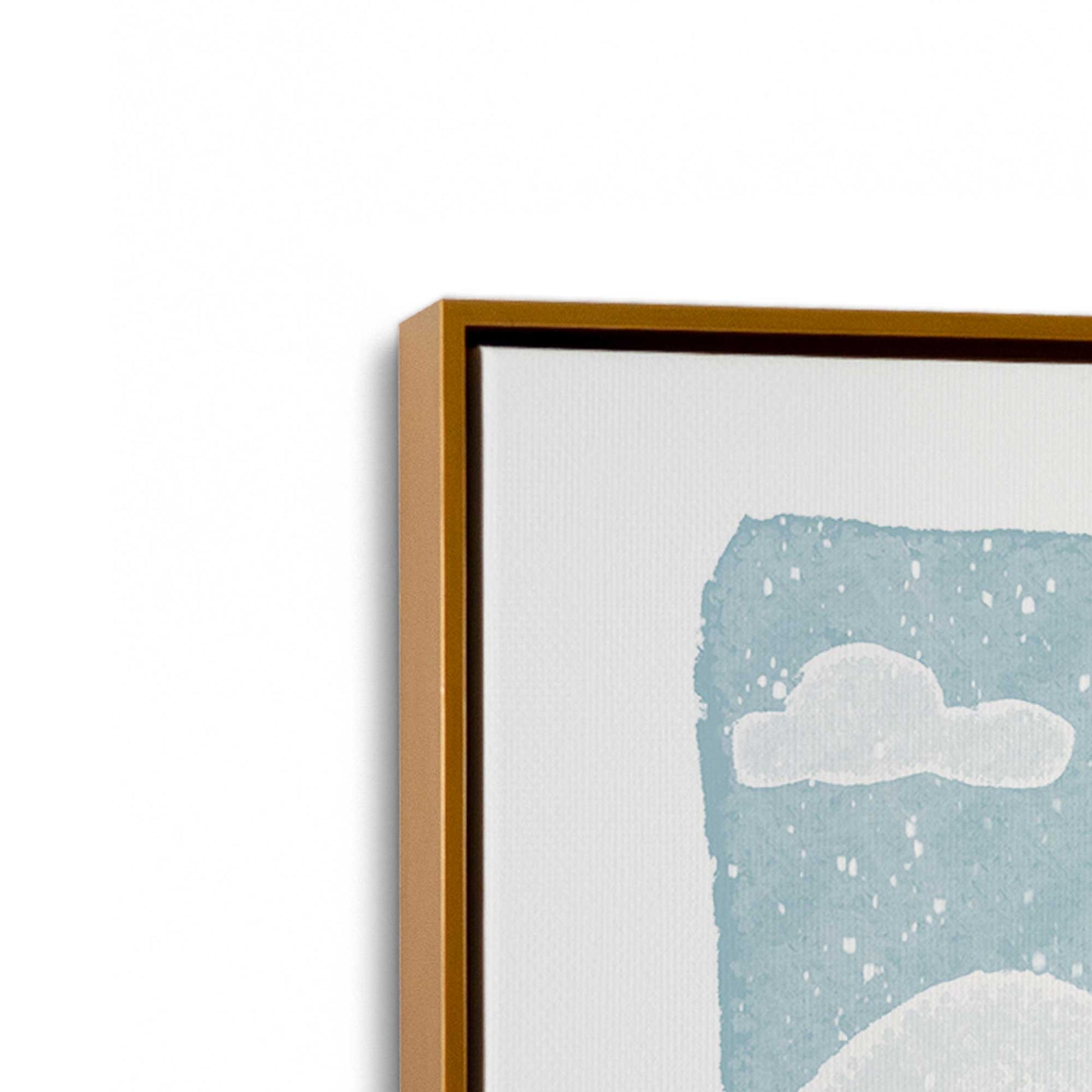 [Color:Polished Gold], Picture of art in a Polished Gold frame at an angle