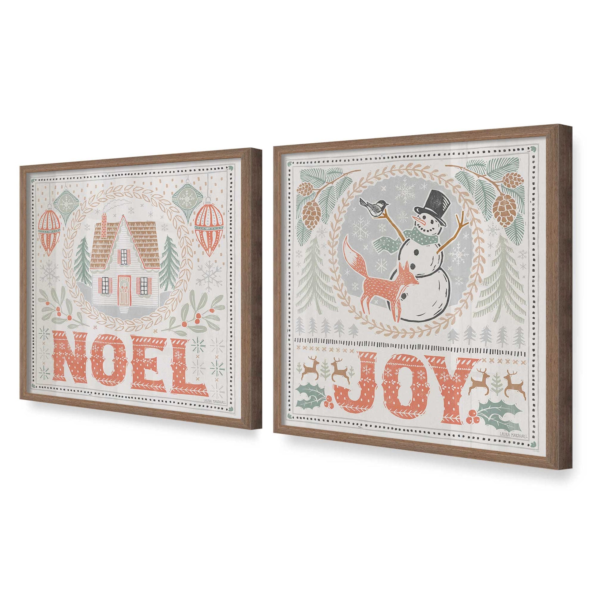 [Color:Walnut], Picture of art in a Walnut frame at an angle