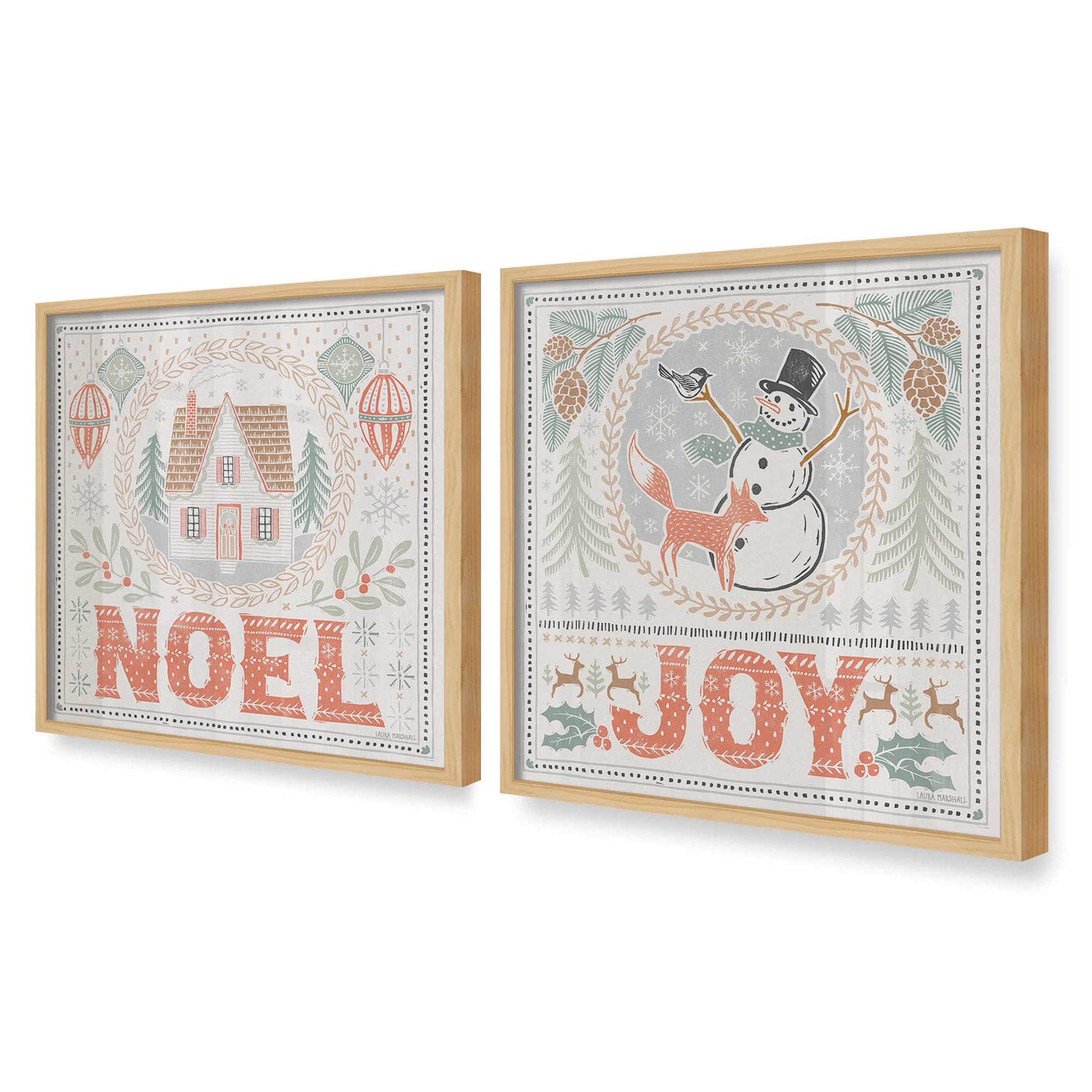 [Color:American Maple], Picture of art in an American Maple frame at an angle