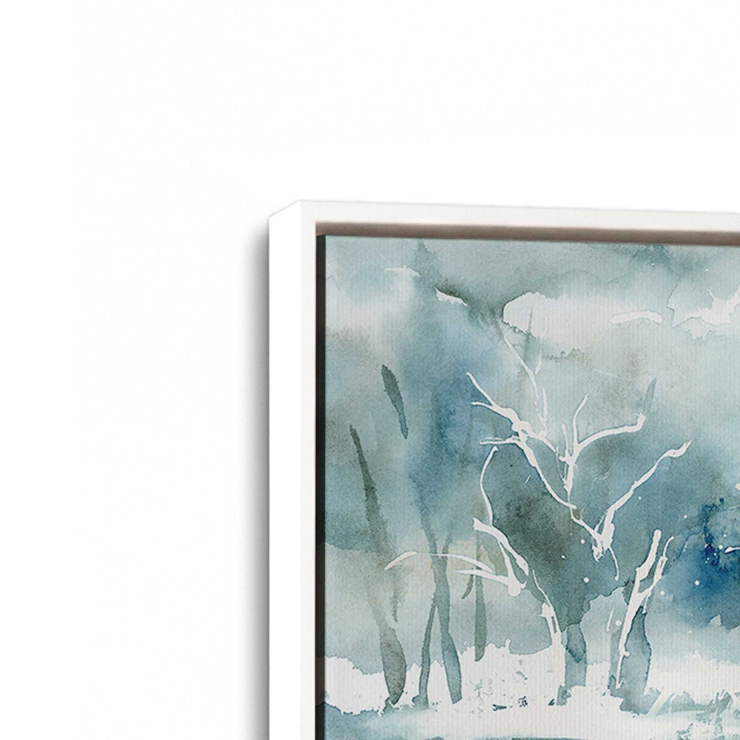 [Color:Opaque White], Picture of art in a White frame at an angle