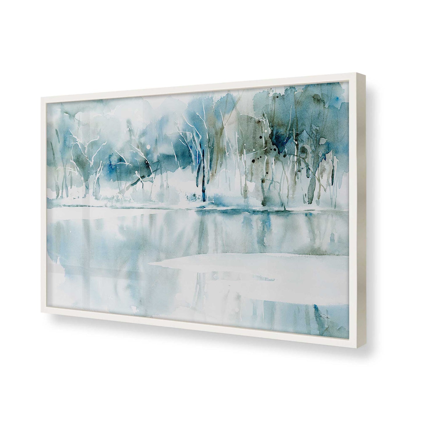 [Color:Opaque White], Picture of art in a Opaque White frame of the corner