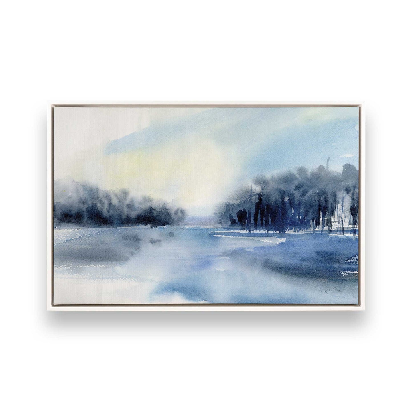 [Color:Opaque White], Picture of art in a White frame