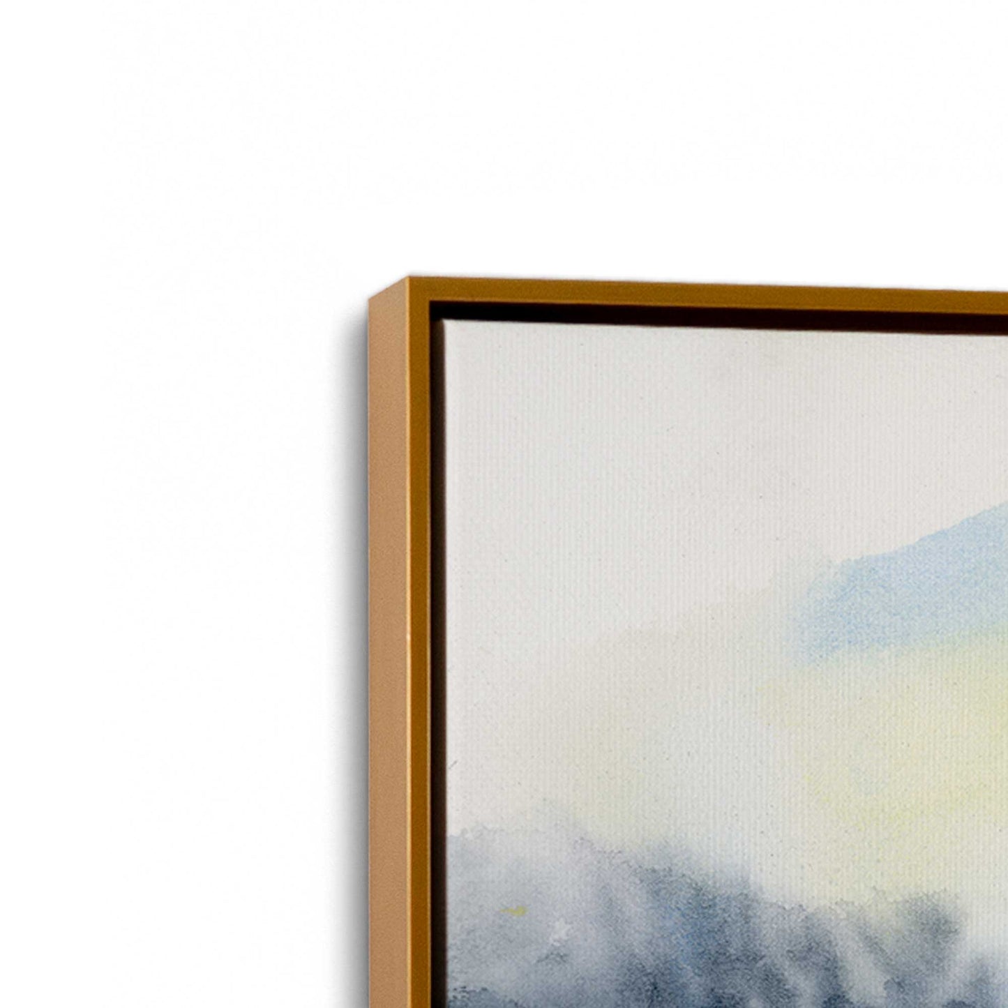 [Color:Polished Gold], Picture of art in a Polished Gold frame at an angle