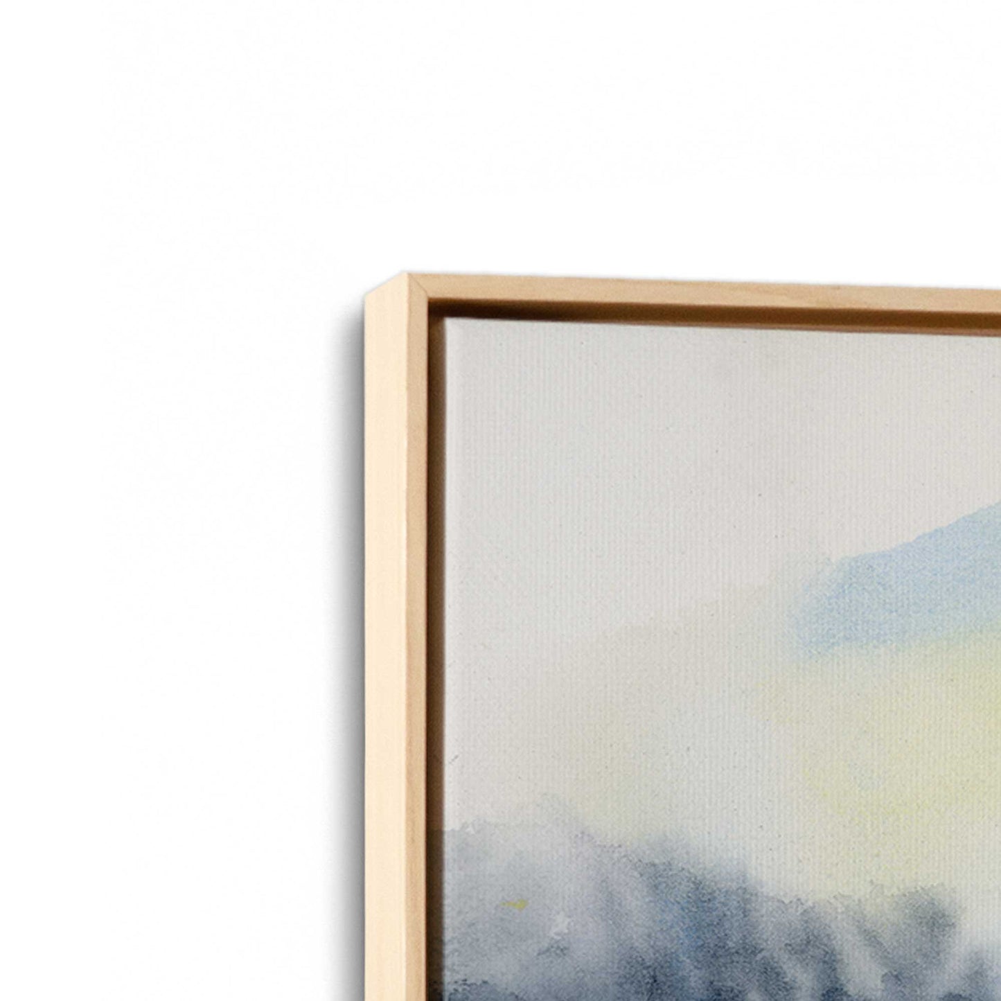 [Color:American Maple], Picture of art in a American Maple frame at an angle