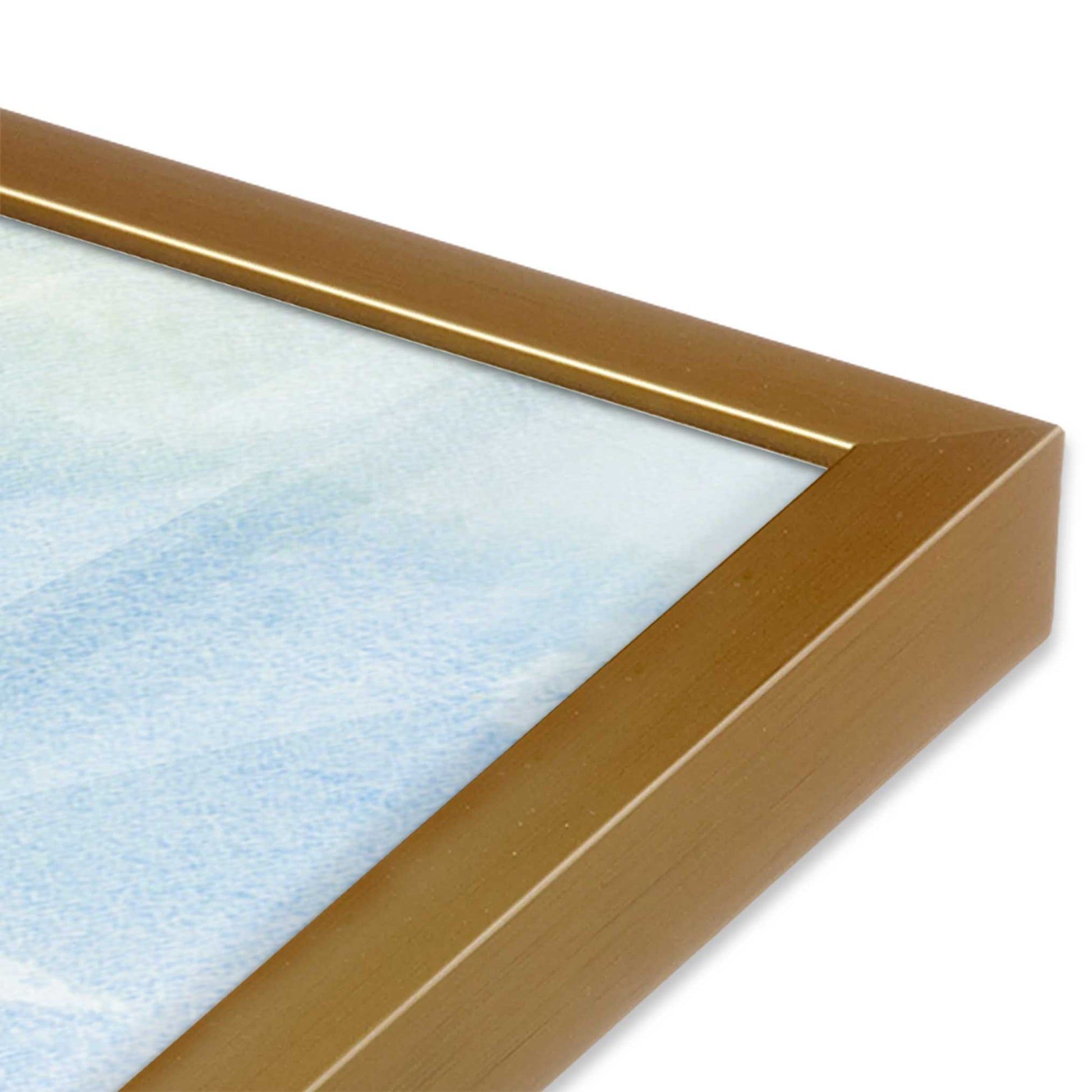 [Color:Polished Gold], Picture of art in a Polished Gold frame at an angle