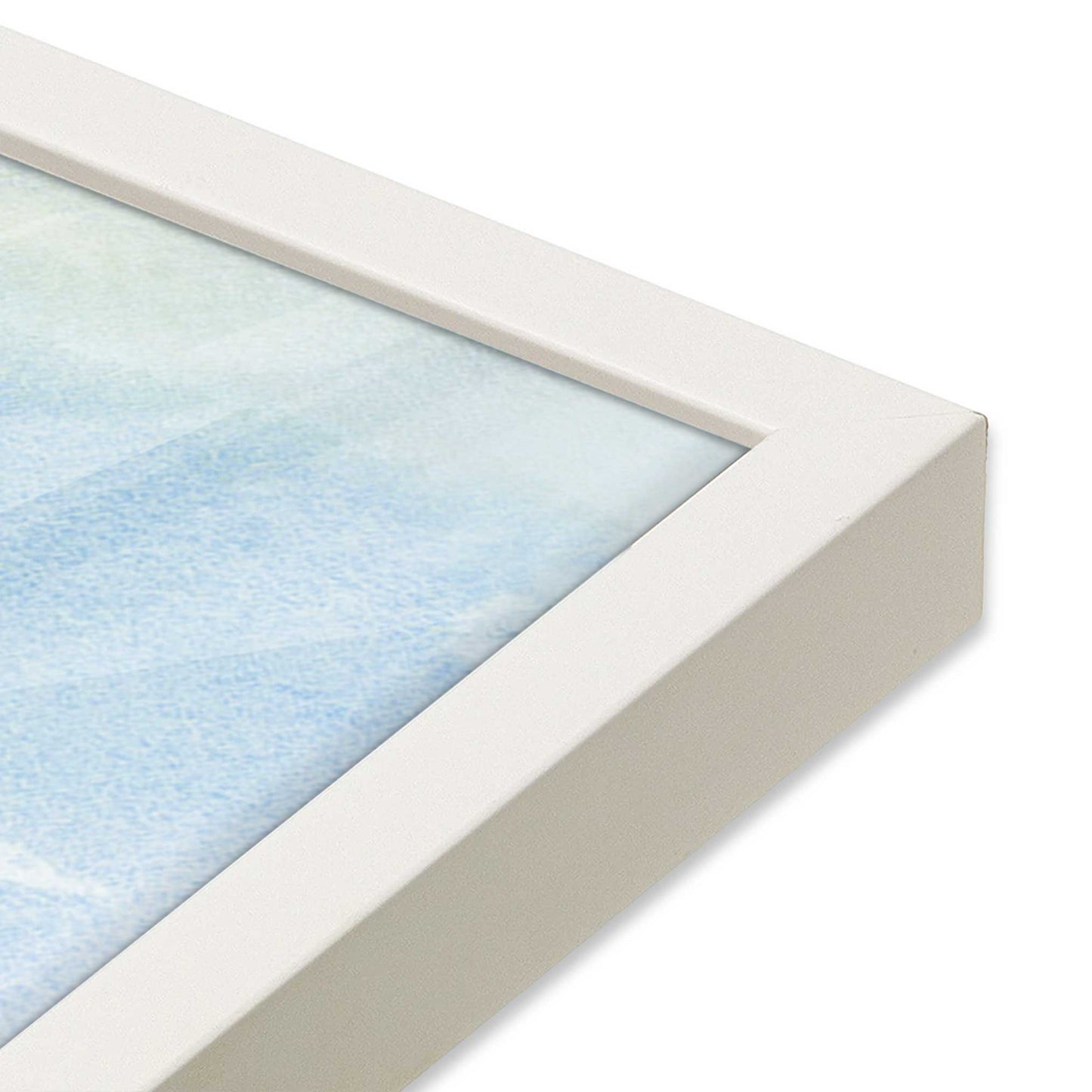 [Color:Opaque White], Picture of art in a Opaque White frame at an angle