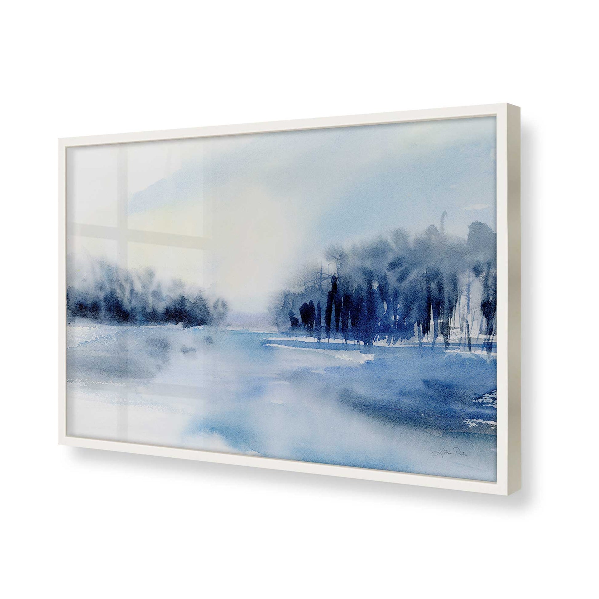 [Color:Opaque White], Picture of art in a Opaque White frame of the corner