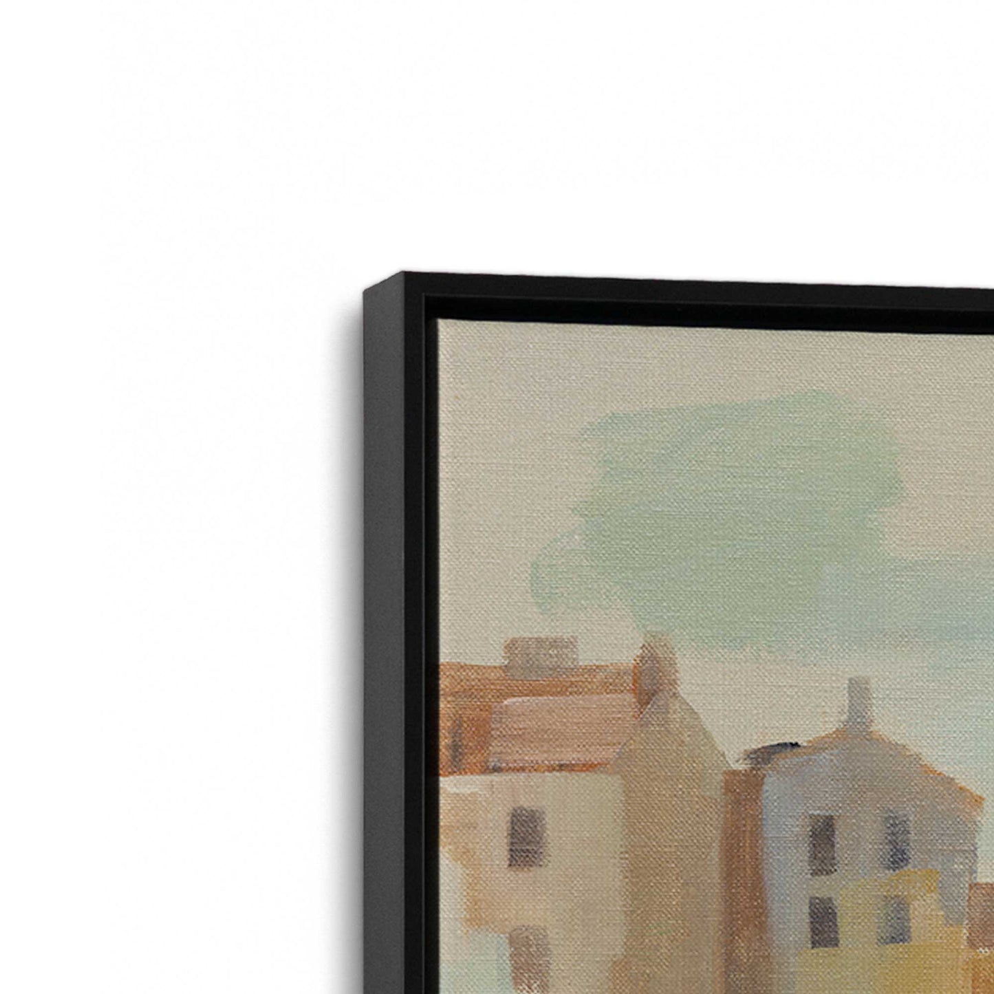 [Color:Satin Black], Picture of art in a Satin Black frame at an angle