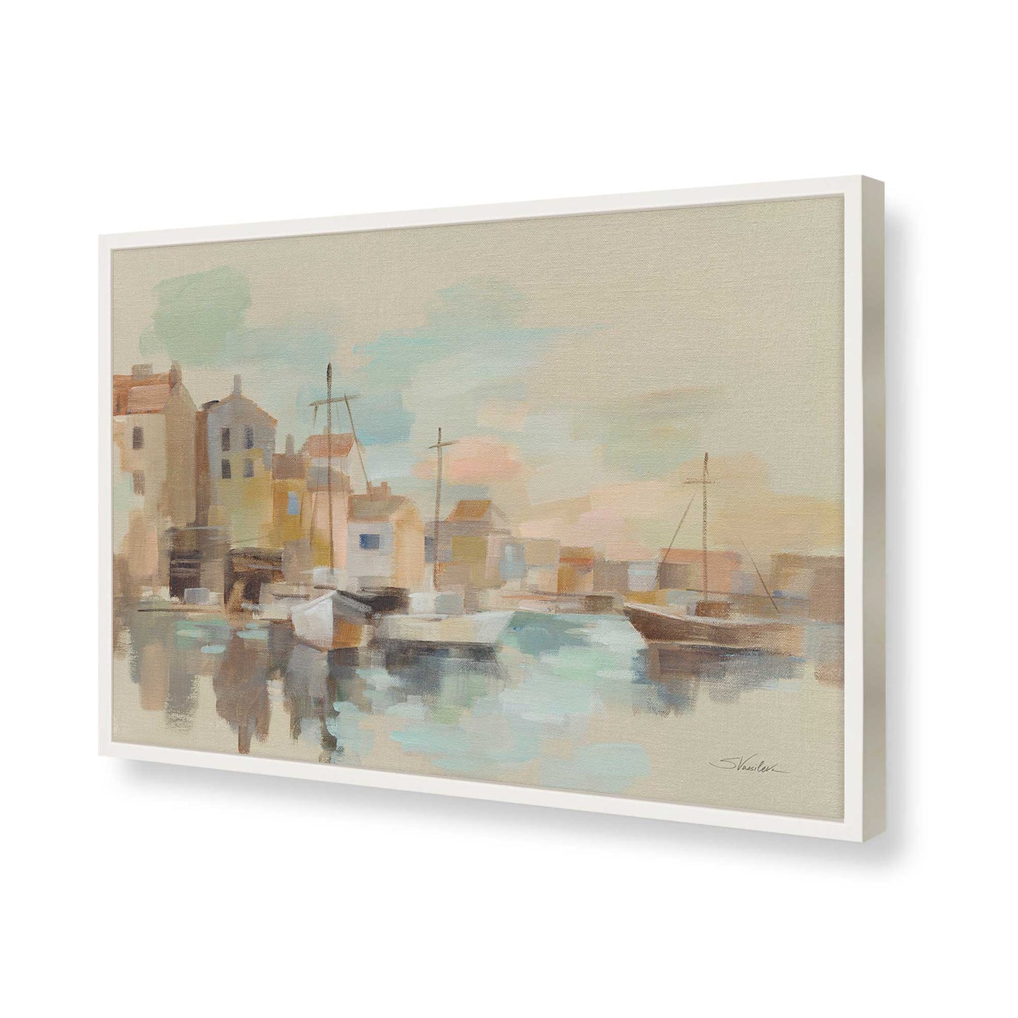 [Color:Opaque White], Picture of art in a Opaque White frame of the corner