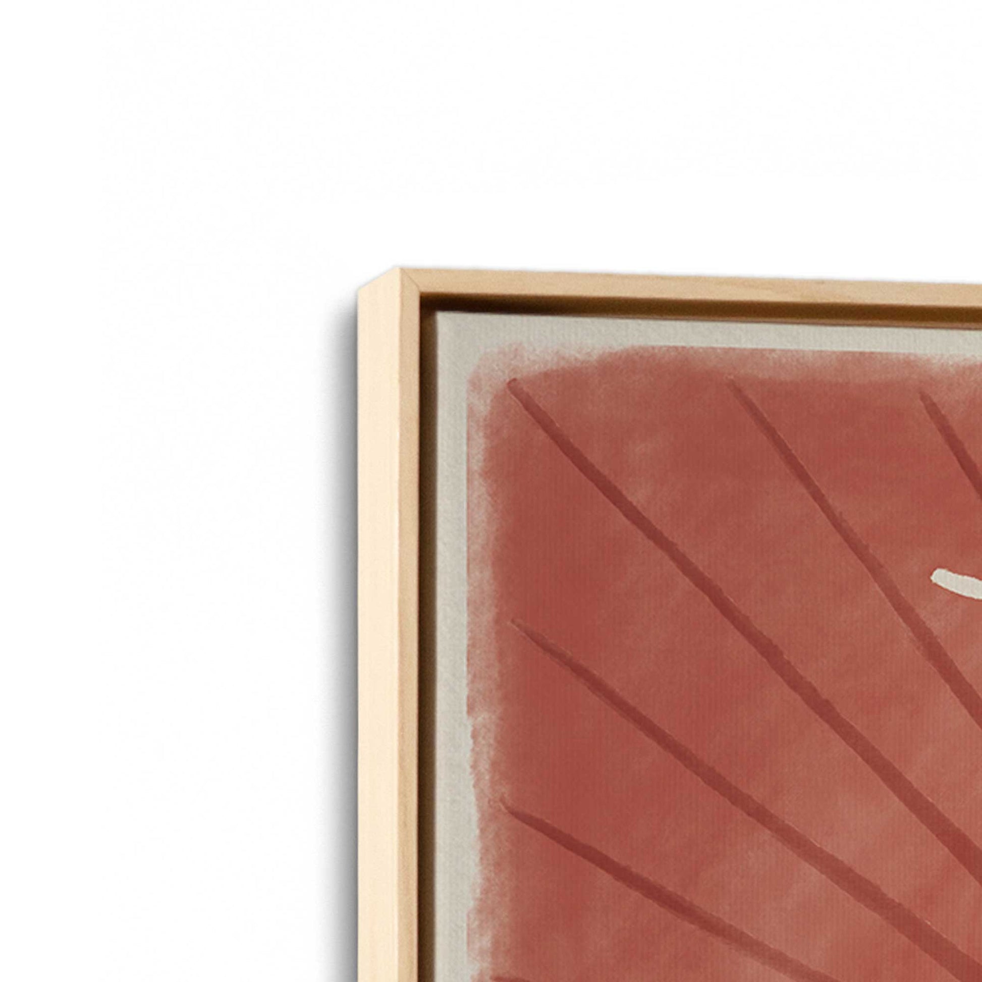 [Color:American Maple], Picture of art in a American Maple frame at an angle