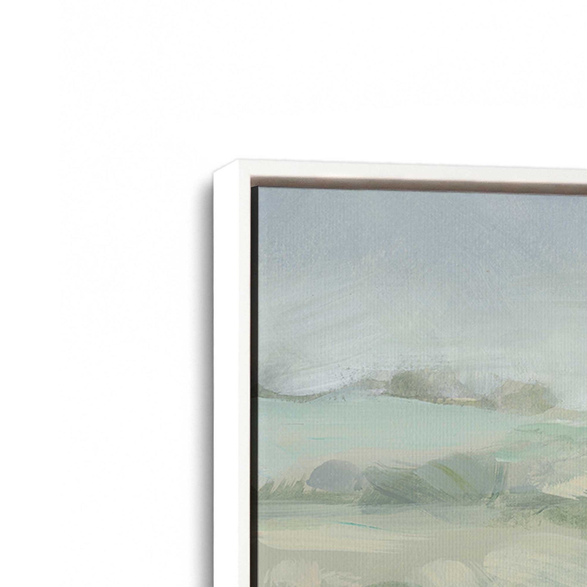 [Color:Opaque White], Picture of art in a White frame at an angle