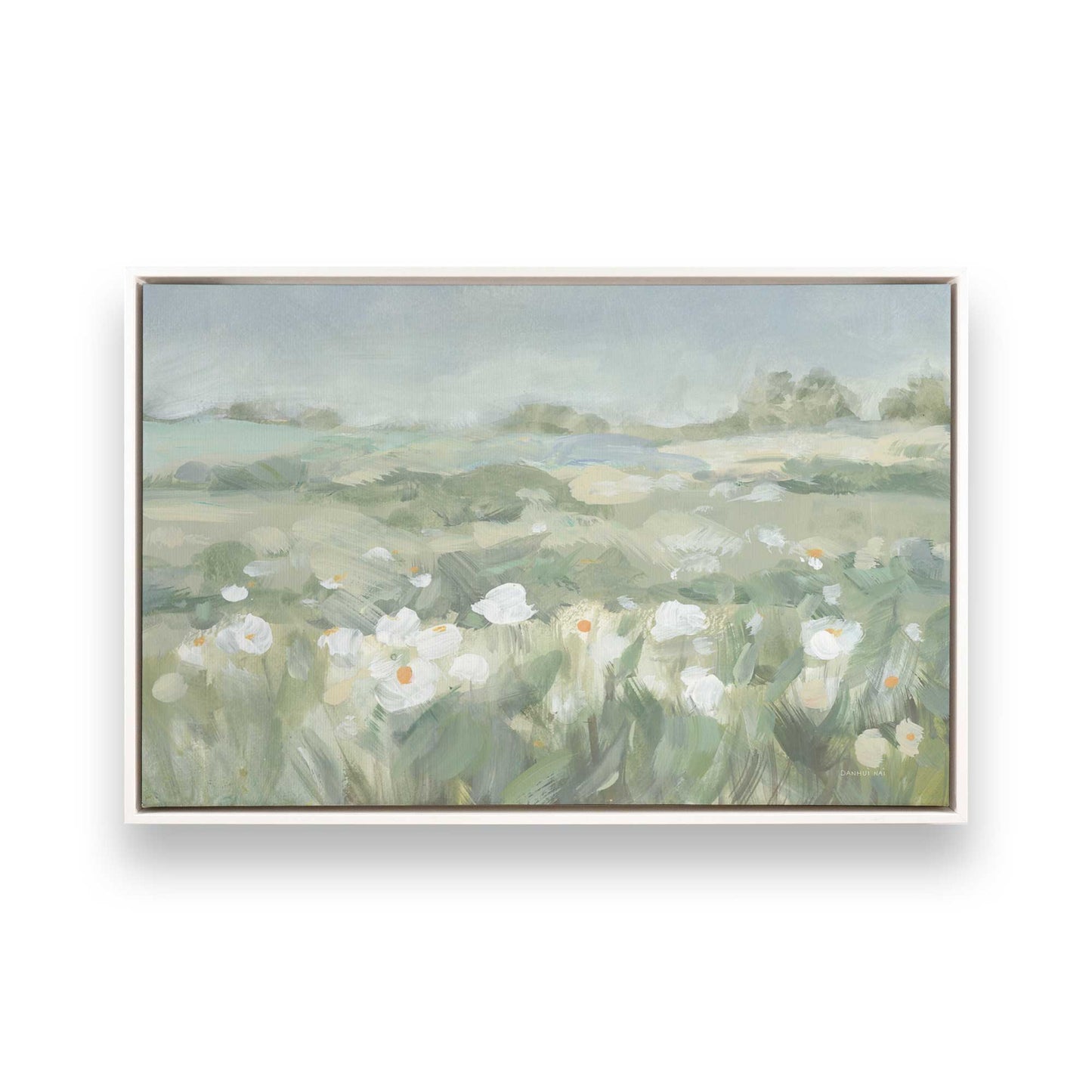 [Color:Opaque White], Picture of art in a White frame
