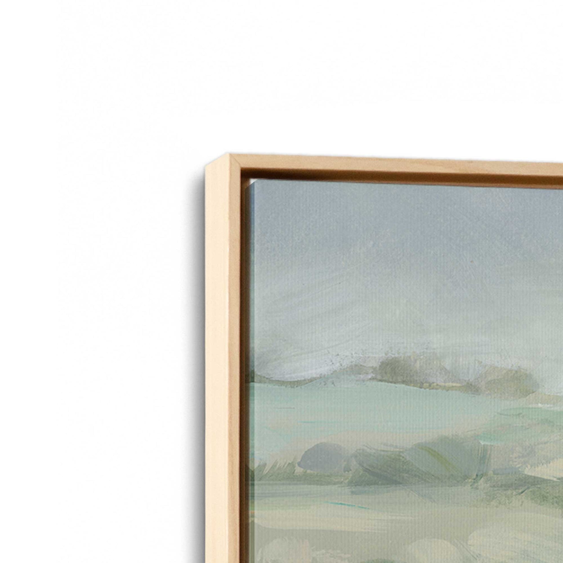 [Color:American Maple], Picture of art in a American Maple frame at an angle