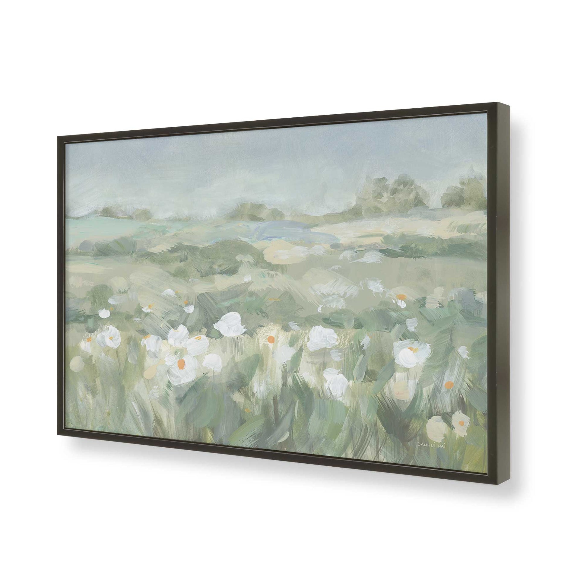[Color:Satin Black], Picture of art in a Satin Black frame of the corner