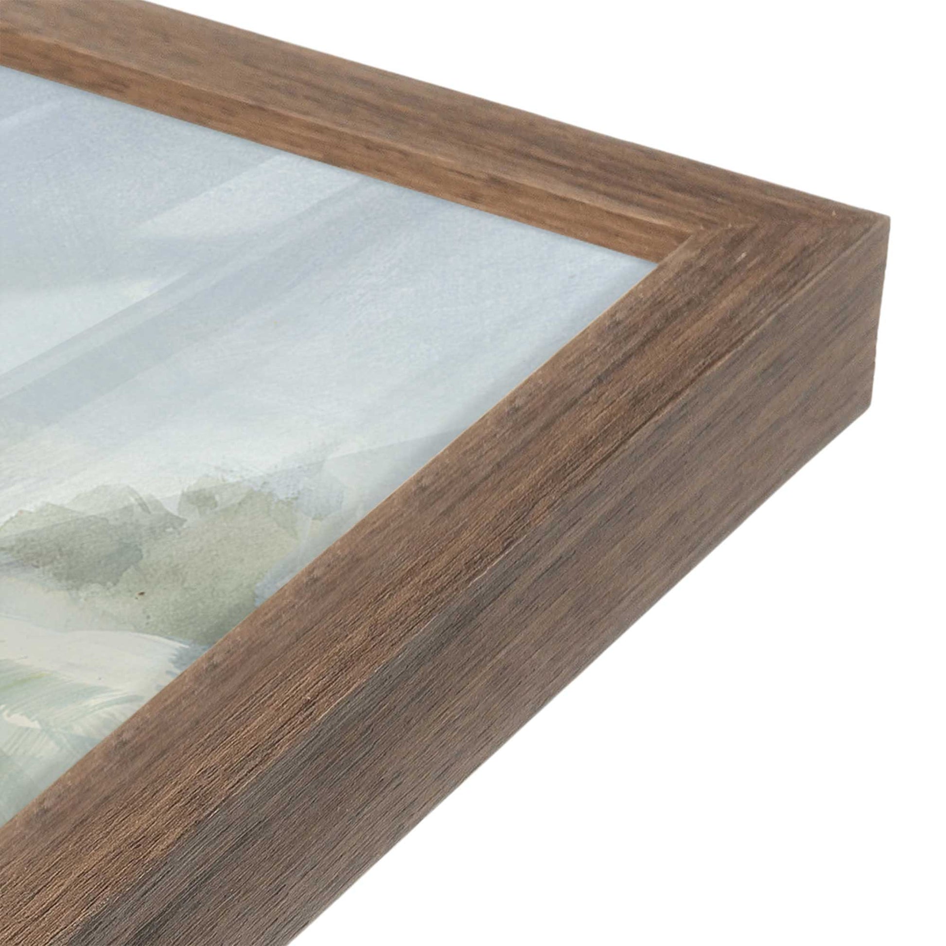 [Color:Walnut], Picture of art in a Walnut frame at an angle